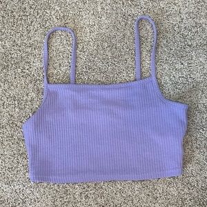 Purple cropped tank top from Divided